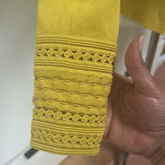 Catherine Malandrino dark yellow Cardigan Sweater Lg - Picture 6 of 12